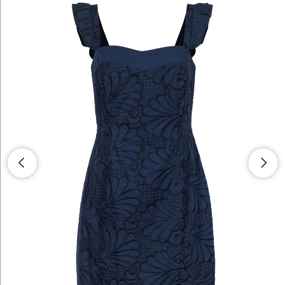 Lilly Pulitzer Navy Blue Patterned Dress Size 8